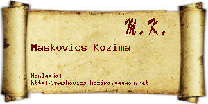Maskovics Kozima névjegykártya